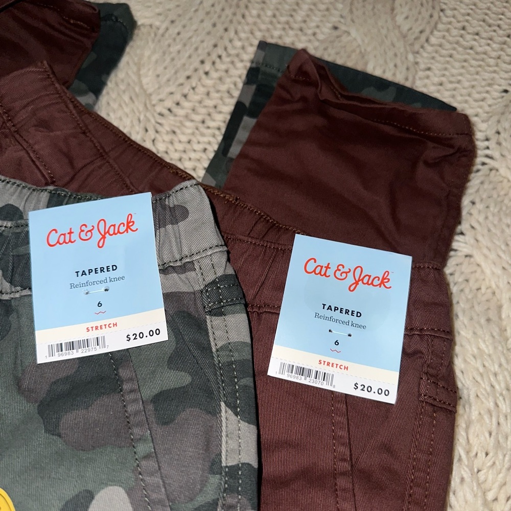 Cat & Jack Boys stretch tapered cargo pants bundle deal ! - Picture 10 of 16